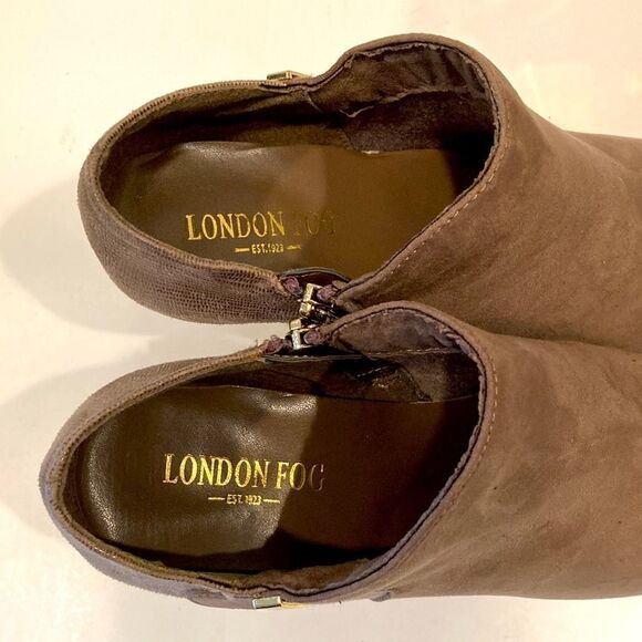 London Fog Tan Ankle Booties Size 8.5 - Picture 6 of 8